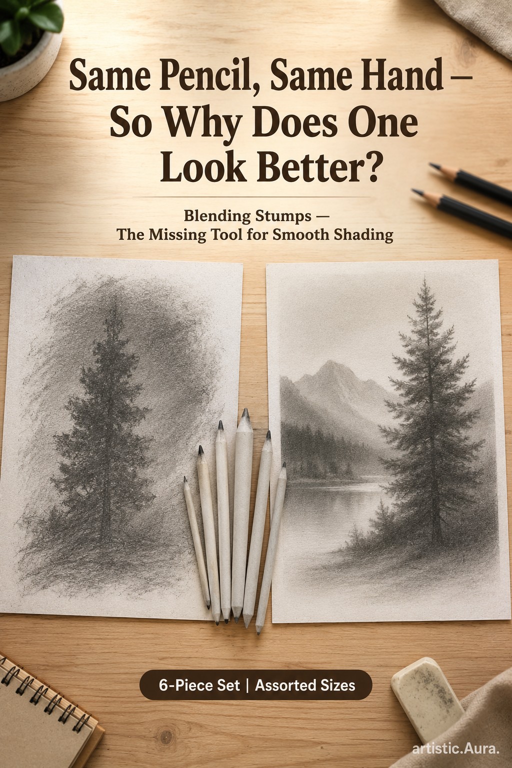 Blending Stumps & Tortillons (6-Piece Set) — a closer look