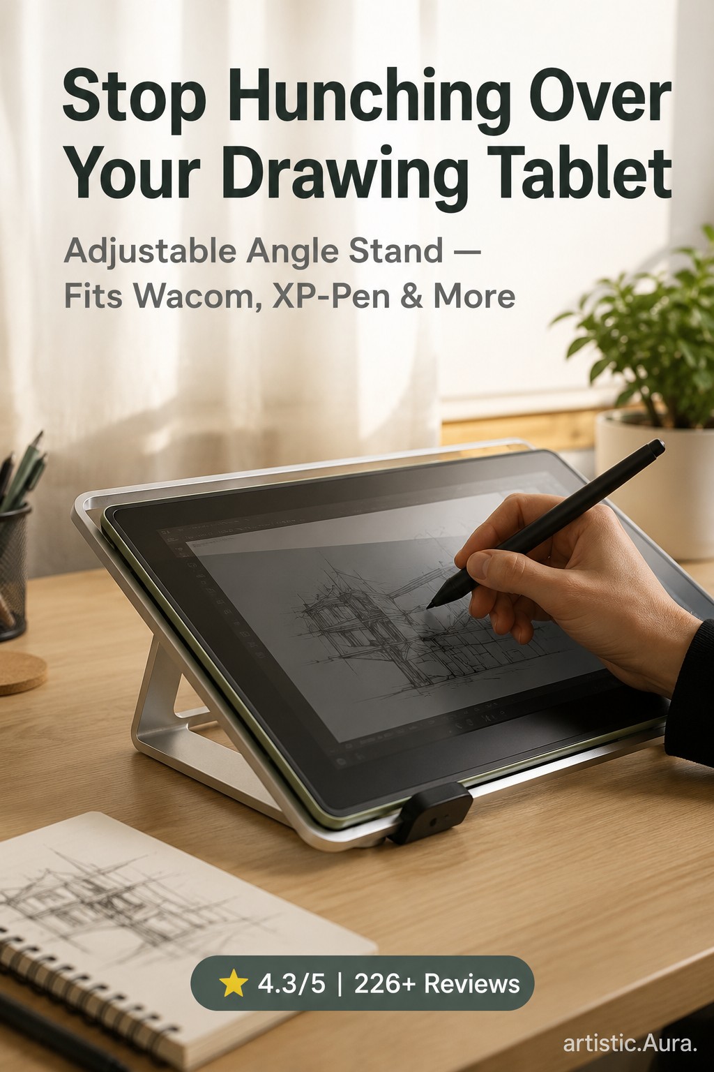 ELECOM Aluminum Drawing Tablet Stand — a closer look
