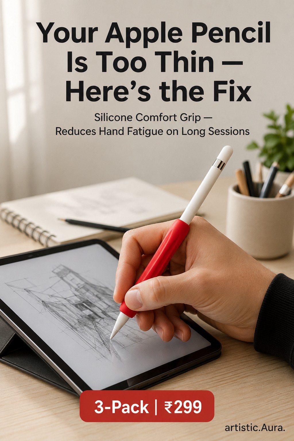 Mizi Apple Pencil Silicone Comfort Grip (3-Pack) — a closer look