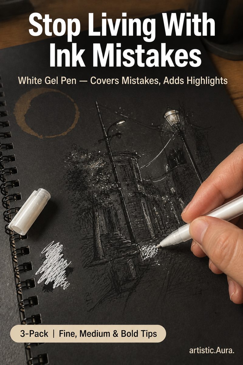 Sakura Gelly Roll White Gel Pen (3-Pack) — a closer look