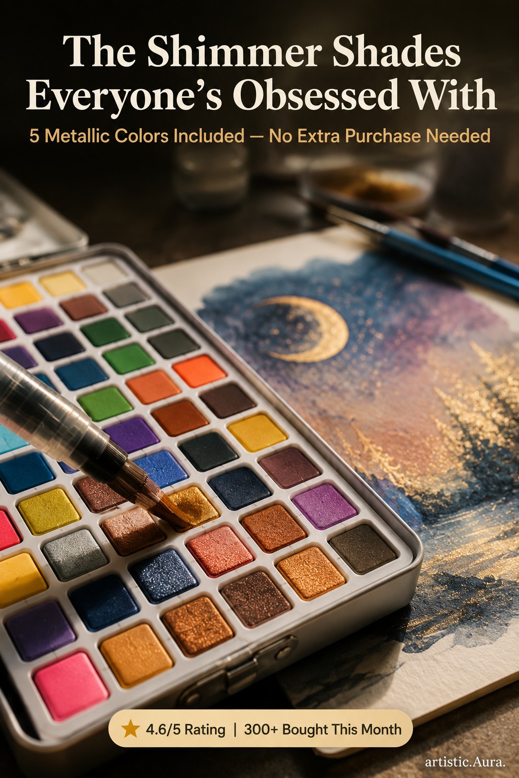 50-Color Watercolor Paint Set — a closer look